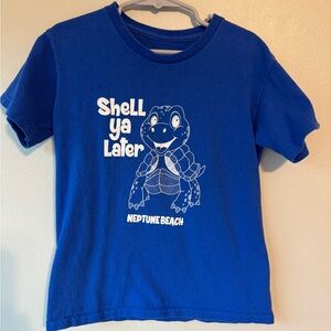 Neptune Beach Florida Kids Turtle Blue T-Shirt S (5-6)